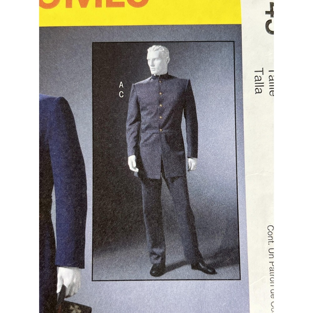 Vintage McCall's Costumes Pattern M4745 Mens Civil War Uniform Coat Trousers XM - Picture 4 of 6